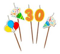 Global Journey Gifts Milestone Birthday Cake Candle Set Age 30
