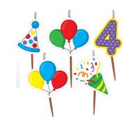 Global Journey Gifts Milestone Birthday Cake Candle Set Age 4
