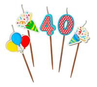 Global Journey Gifts Milestone Birthday Cake Candle Set Age 40