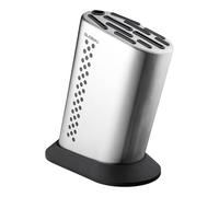 Global Knife Block for Up to 10 Global Knives and Knife Sharpener, Japanese Universal Kitchen Knife Holder Without Knives, Stainless Steel Knife Block, Silicone Non Slip Base Knife Storage, G-835/BD
