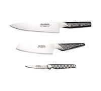 Global Knives G-2515 3 Piece Kitchen Knife Set, CROMOVA 18 Stainless Steel