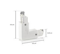 GLOBAL Noa corner protective conductor inside, white