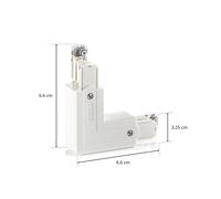 GLOBAL Noa corner protective conductor outside, white