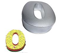 Global Outlet Ltd 0-9 Number Individual Cake tins for Baking and Birthday, Wedding Anniversary & Parties, Metallic Cake molds (0)