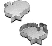 Global Outlet Ltd Chicken Shape Cake pan Individual Cake tin for Baking on Birthdays & Parties, Silver Color, Metallic Cake molds