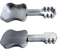 Global Outlet Ltd Guitar Shape Cake pan Individual Cake tin for Baking on Birthdays & Parties, Silver Color, Metallic Cake molds