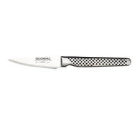 Global Peeling Knife 8cm, Japanese Cromova 18 Stainless Steel | GSF-46: Small kitchen knife designed for precisely peeling, carving and prepping small fruits and vegetables, hand wash only.