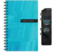 Global Printed Products Workout Fitness Journal Nutrition Planners: Clip-in Bookmark, Sturdy Binding, Thick Pages & Laminated Protective Cover (Blue)