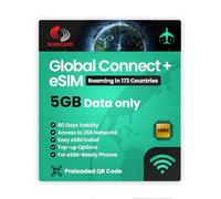 Global Roaming eSIM - 172 Countries, 268 Networks - For eSIM Compatible Devices - eSIM QR Code Activation - Perfect for Travel