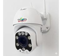 GLOBAL SECURITY 5MP 2.7-13.5mm WiFi PTZ Camera with 5X Optical Zoom, AI Tracking and Color Night Vision