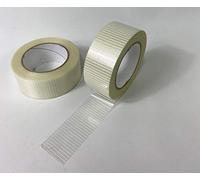 Global Self-Adhesive Heavy Duty Crossweave Packaging Tape (48mm x 50m)| Extra Strong Packing Tape with High Tear Resistance | High Tack Strapping Tape (1 Roll)