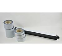 GLOBAL SELF-ADHESIVE PRODUCTS LTD. 80 Micron White on Black Low Tack Protection Tape - Various Widths (25MM)