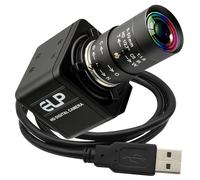 Global Shutter USB Webcam High Speed 5mp@50fps 1440P@60fps Industrial Video Camera with 5-50mm 10X Zoom Lens Variable Focus Close-up PC Camera CS Mount UVC