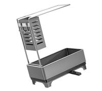 Global Spongiform Drain Offering Color Choices Ventilated Design for Fast Drying in Multiple Spaces Black Spongiform Holder Grey White