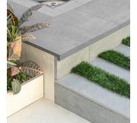 Global Stone Porcelain Coping with 40mm Downstand 600x350mm Colour: Wh Porcelain Coping with 40mm Downstand 600x350mm