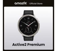 Global Version Amazfit Active 2 Round Premium Smartwatch Up To 10 Days Battery Life 160+Workout Modes Smart Watch Active 2 Round Black