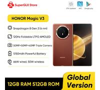 Global Version Honor Magic V3 5G Foldable LTPO OLED 120Hz Display 7.92" 50MP Triple Cameras Snapdragon 8 Gen 3 5150mAh 66W NFC RU Express Black