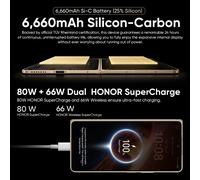 Global Version HONOR Magic V6 5G Foldable Phone Snapdragon 8 Elite Gen 5 7.95" 120Hz LTPO OLED 6660mAh 80W+66W SuperCharge NFC 16GB 512GB Black