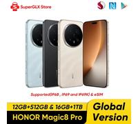 Global Version HONOR Magic8 Pro 5G Smartphone Snapdragon 8 Elite Gen 5 6.71" OLED Display 7100mAh 100W SuperCharge Support eSIM 16GB 1TB Black