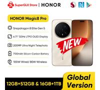 Global Version HONOR Magic8 Pro 5G Smartphone Snapdragon 8 Elite Gen 5 6.71" OLED Display 7100mAh 100W SuperCharge Support eSIM 16GB 1TB Gold