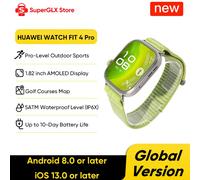 Global Version HUAWEI WATCH FIT 4 Pro Smartwatch 1.82 inch AMOLED Display Sapphire Glass ECG Sensor iOS & Android Compatible NFC Global Version Black