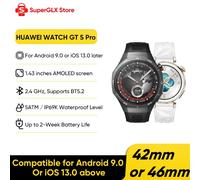 Global Version HUAWEI WATCH GT 5 Pro Ceramic and Titanium Smartwatch Compatible with iOS and Android Up To 14 days Long Battery Global Version 46mm Black