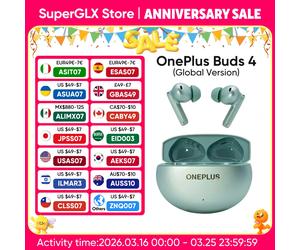 Global Version OnePlus Buds 4 True Wireless AI Call Noise cancelling Earphones 55dB Long Range IP55 Waterproof Portable Earbuds Global Version Green