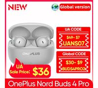 Global Version OnePlus Nord Buds 4 Pro TWS Wireless Earphone 55dB Active Noise Cancellig Bluetooth 6.0 IP55 Headphone Black