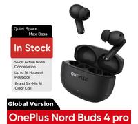 Global Version OnePlus Nord Buds 4 Pro TWS Wireless Earphone 55dB Active Noise Cancellig Bluetooth 6.0 IP55 Headphone Radiant Gray