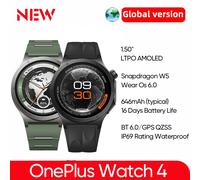 Global Version Oneplus Watch 4 NFC 46mm 1.5 inches LTPO AMOLED Screen Snapdragon W5 Health Tracking Bluetooth5.2 Smartwatch Green GL