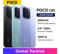 Global Version POCO C85 Smartphone 6000mAh battery 50MP Camera 33W fast charging Helio G81-Ultra NFC 6.9" Dot Drop display 8GB 256GB Green