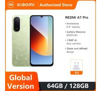 Global Version Smartphone Xiaomi Redmi A7 Pro | 6.9" 120Hz LCD Display 6000mAh | Octa-core UNISOC T7250 13MP 64GB/128GB ROM 128GB Green NO NFC
