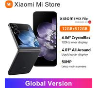 Global Version Xiaomi MIX Flip 67WHyperCharger 12GB 512GB Leica 50MP Camera 6.86" 120Hz Display Snapdragon 8 Gen 3 Smartphone 12GB 512GB Black