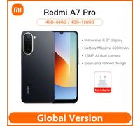 Global Version Xiaomi Redmi A7 Pro 6.9 Inch 120Hz LCD Screen UNISOC T7250 Octa Core 6000mAh Battery 13MP Camera Mobile Phone 64GB Black NFC