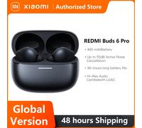 Global Version Xiaomi Redmi Buds 6 Pro Earbuds 55dB Active Noise Cancellation Bluetooth 5.3 TWS Earphone Headset 480mAh Battery White