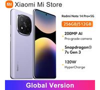 Global version Xiaomi Redmi Note 14 Pro Plus 5G Smartphone Snapdragon® 7s Gen 3 120W HyperCharge AMOLED display 200MP AI camera 8GB 256GB Blue
