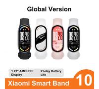 Global Version Xiaomi Smart Band 10 1.72" AMOLED Display Health Fitness Sleep Management 5ATM Waterproof Mi HyperOS 2 Bracelet Black ship today