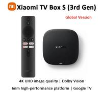 Global Version Xiaomi TV Box S 3rd Gen 4K Ultra HD Bluetooth 5.2 Wifi6 Android TV Google TV Google Assistant Smart Media TV Play Red set
