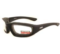Global Vision Clear motorcycle anti-fog glasses with E.V.A lining complete with free pouch.