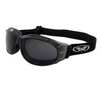 Global Vision Eliminator Dirt Bike Padded Motorcycle Riding Goggles for Men and Women (Black Frame/Smoke Lens) (Black Frame/Dark Smoke Lens)