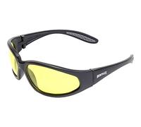 Global Vision Eyewear Hercules 24 Series Sunglasses with Matte Black Nylon Frame and Yellow Tint Photochromic Safety Lenses