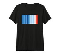 Global Warming Blue Red Stripe Pattern Tshirt Shirt Premium T-Shirt