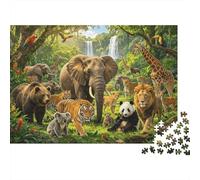 Global Wildlife Puzzle for Adults 1000 Piece Recycled Animal Kingdom Puzzles for Elderly Impossible Hard Difficult Challenging Great Gift Idea for Women 52x38cm/1000pcs