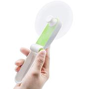 GlobalCrown Handheld Fan Mini Electric Hand Held Fans,Hand Fan Rechargeable Portable Folding USB Fans Battery Operated Small Desk Fan Foldable Pocket Quiet Fan for Home Office Travel Outdoor (Green)