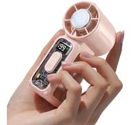 GlobalCrown Portable Handheld Fan 3600mAh with LED Torch,Mini Hand Held Fans with Cool Ice Compress,Hand Fan Rechargeable, Small Pocket Design for Travel Concerts Camping Make up with mirror