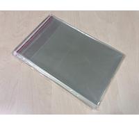 Globaldisc 100 DVD Cases 14 mm with Reusable Adhesive Closure Flap and Brilliant Surface Cellophane Standard Anti-Static Protection Self-Closing Glue DVDs 14