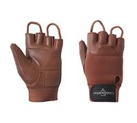 Globaleather Classic Fingerless Brown Wheelchair Glove (Large) GSGBRN