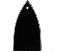 GLOBALHUT 3 Ply Truss Rod Cover for ESP/LTD Electric Guitars, 1 Hole Triangle Plastic Replacement Part, Black/White/Black Finish, 43.5x25x1.8mm