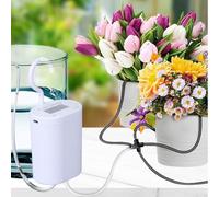 GLOBALHUT Automatic Plant Watering Pump, Automatic Plant Waterer Indoor With 2000MAh Lithium Battery, With USB Charging 12 Drippers Automatic Irrigation Controller For Indoor Plants(8 Water pipes)