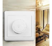 GLOBALHUT Dimmer Switch, LED Dimmer Switch For Dimmable LED/Halogen/Incandescent Lights Trailing Edge Dimmer Switches Rotary Push On/Off(White)